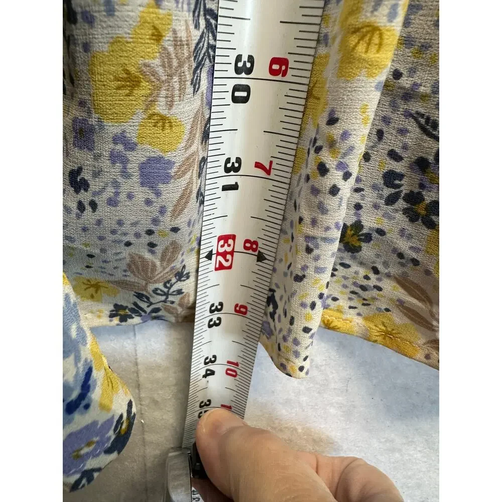 Jun & Ivy Dress Med Smocked Sun Dress Sundress Lined Tie Straps Boho Fairy Beach - Picture 6 of 12